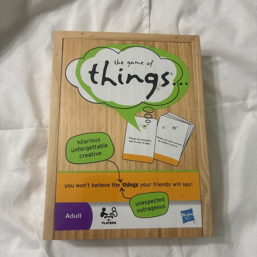 The Game of Things - Party Game in Wood Box (Hasbro 2007) New Sealed